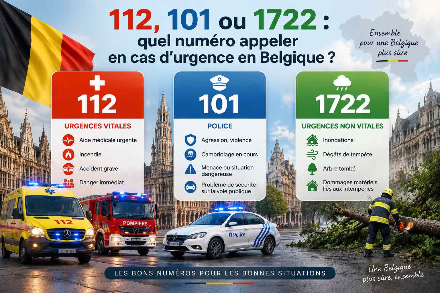 112, 101 ou 1722 : quel numéro appeler en cas d’urgence