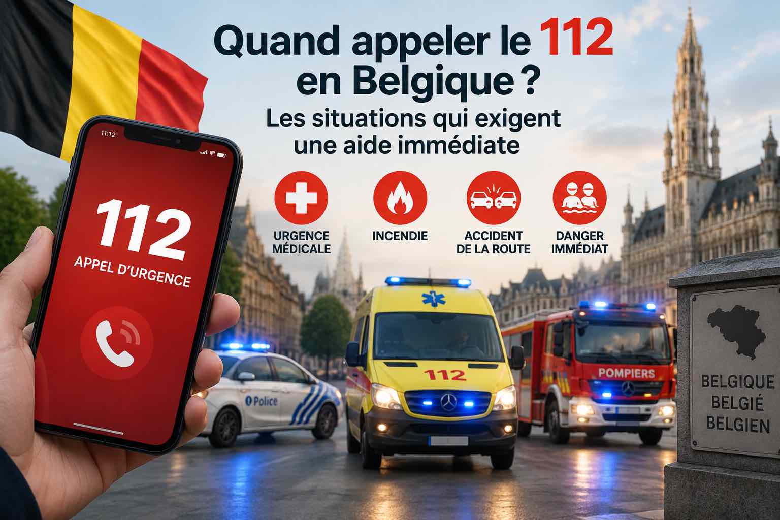 Quand appeler le 112 en Belgique